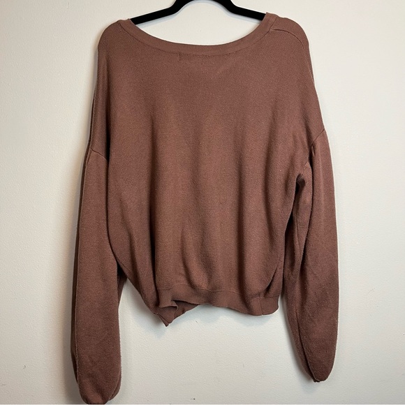 POOF Mauve Balloon Sleeve Long Sleeve Sweater Size XL Women - Picture 5 of 8